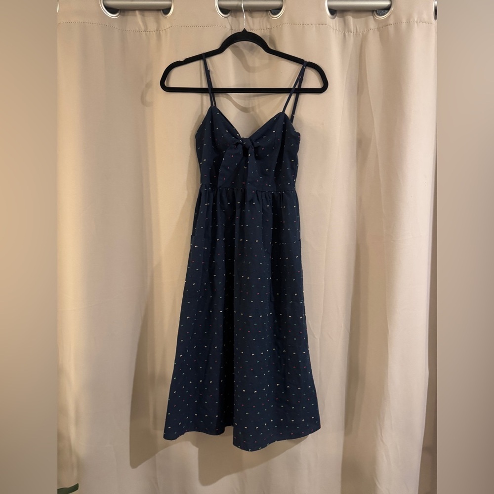 Blue Rain Spaghetti Strap Dress with pockets
